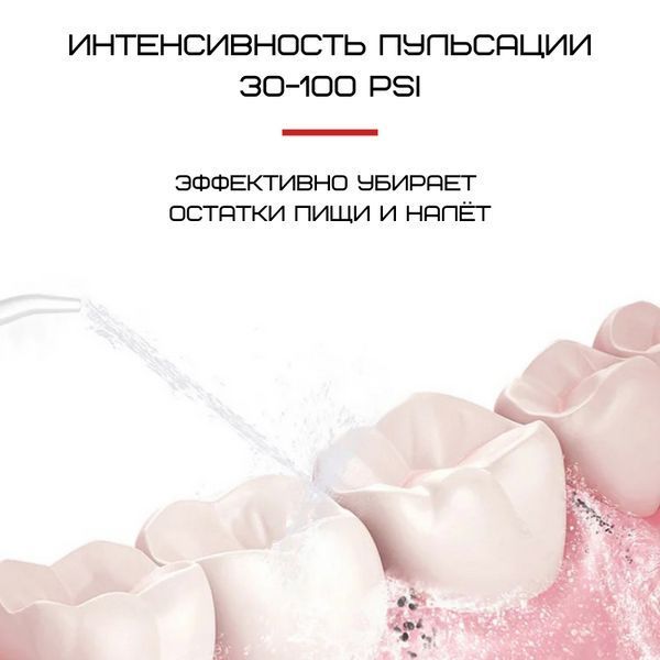 Портативний Іригатор Для Зубів 3 Режиму NiceFeel Іригатор Для ротової порожнини Водонепроникний FC2550 Рожевий FC2550 фото