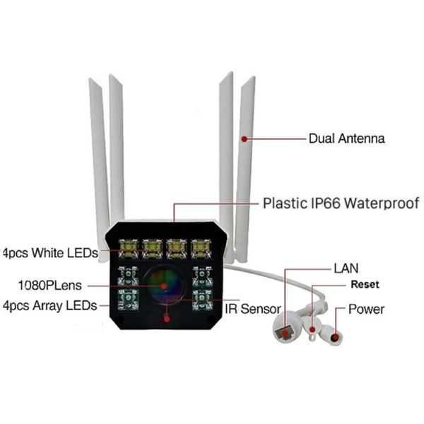 Беспроводная Wifi камера видеонаблюдения V380-K8 уличная IP камера 2 Mp наружного видеонаблюдения для дома jar-V380-K8 фото
