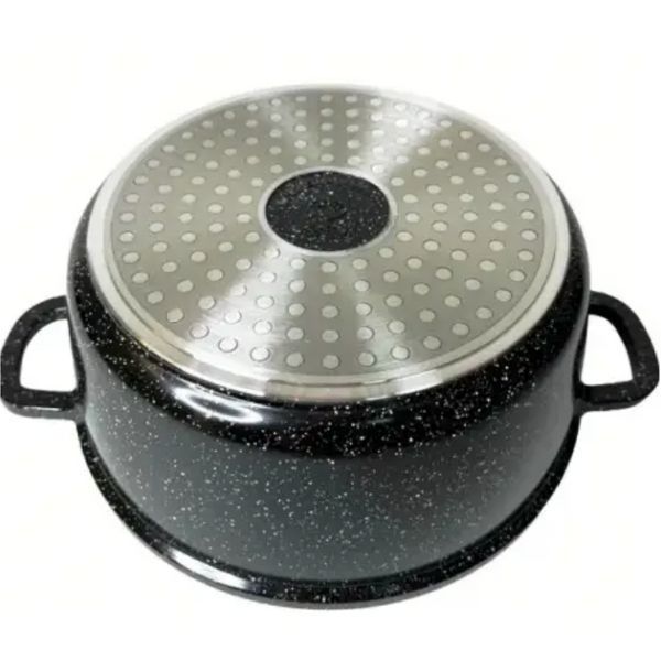 Набор кастрюль Higher Kitchen HK-301 Набор посуды с гранитным антипригарным покрытием Черные 8 предметов HK-301 фото