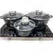 Набор кастрюль Higher Kitchen HK-301 Набор посуды с гранитным антипригарным покрытием Черные 8 предметов HK-301 фото 2