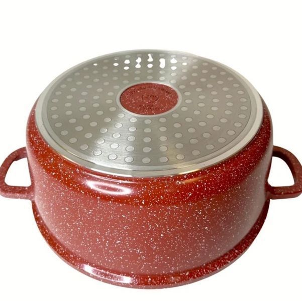 Набор кастрюль Higher Kitchen HK-301 Набор посуды с гранитным антипригарным покрытием Красные 8 предметов HK-301 фото
