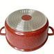 Набор кастрюль Higher Kitchen HK-301 Набор посуды с гранитным антипригарным покрытием Красные 8 предметов HK-301 фото 3