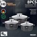 Набор кастрюль Higher Kitchen HK-301 Набор посуды с гранитным антипригарным покрытием Красные 8 предметов HK-301 фото 7