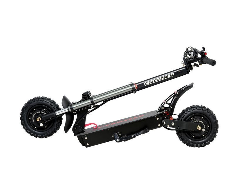 Электросамокат полноприводный мощный Crosser Rocket 2x1600Вт 25Ач 11" Складной электрический самокат Кроссер 69 фото