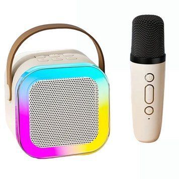 Дитячий Бездротовий Караоке-мікрофон + Колонка з підсвіткою Bluetooth караоке мікрофон + Блютуз Колонка К12 фото