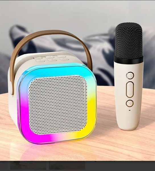 Дитячий Бездротовий Караоке-мікрофон + Колонка з підсвіткою Bluetooth караоке мікрофон + Блютуз Колонка К12 фото