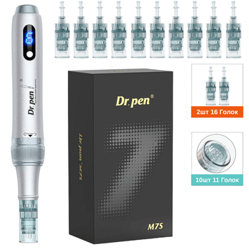 Набір Бездротовий Дермапен Dr.Pen М7S + картриджі для дермапена 10 шт M7SG1011H фото