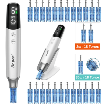 Набор дермапен Dr. Pen M9 + 30 картриджей для фракционной мезотерапии и микронидлинга M93018H фото