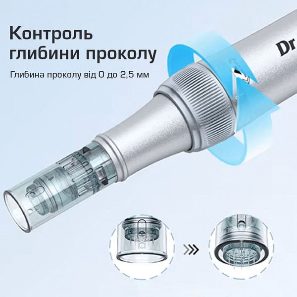 Бездротовий Дермапен Dr.Pen М7S Дермаштамп Апарат Фракційної Мезотерапії Електричний Мезоролер Для Обличчя та Тіла Акумуляторний Дермапен 2 Насадки M7SС фото