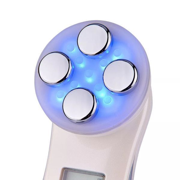 Микротоковый Массажер Для Лица с Функцией RF + EMS + Фототерапия ( LED - терапия ) с Эффектом Лифтинга и Подтяжки Кожи Белый 9902 фото