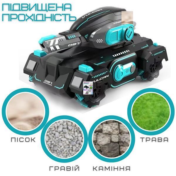 Игрушка Танк с Браслетом и Пультом Управления на Орбизах с Аккумулятором + LED Подсветка + Музыка + Демо Режим Танк на Радіокеруванні фото