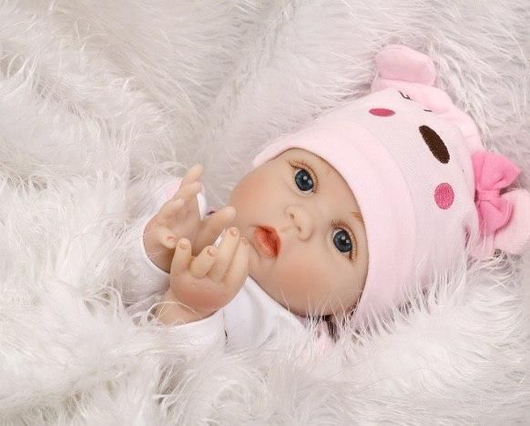 Силіконова Колекційна Лялька Реборн Reborn Дівчинка Доллі (Вінілова Лялька) Висота 55 см Reborn Doll фото