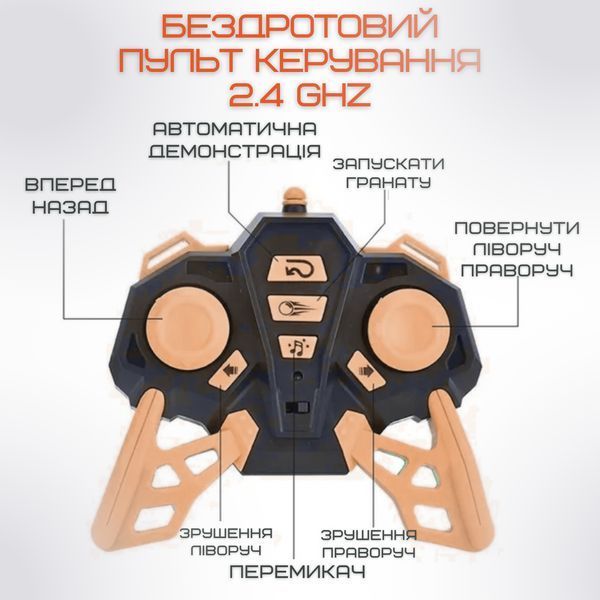 Танк Стреляющий Орбизами на Часах и Пульте Управления с LED Подсветкой + Музыка и Демо Режим Игрушка Танк Танк з Орбізами фото