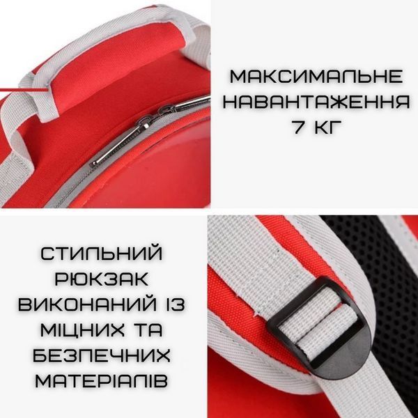 Рюкзак Переноска Для Коти з Прозорими Стінками Сумка Рюкзак Для Животних до 7 кг Червона ZM-R1 фото