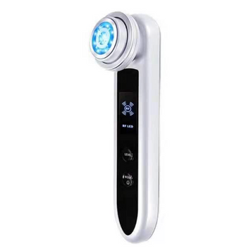 Мікрострумовий Масажер Для Обличчя з Функцією RF + EMS + LED Терапія та Охолодження Білий RF001 фото