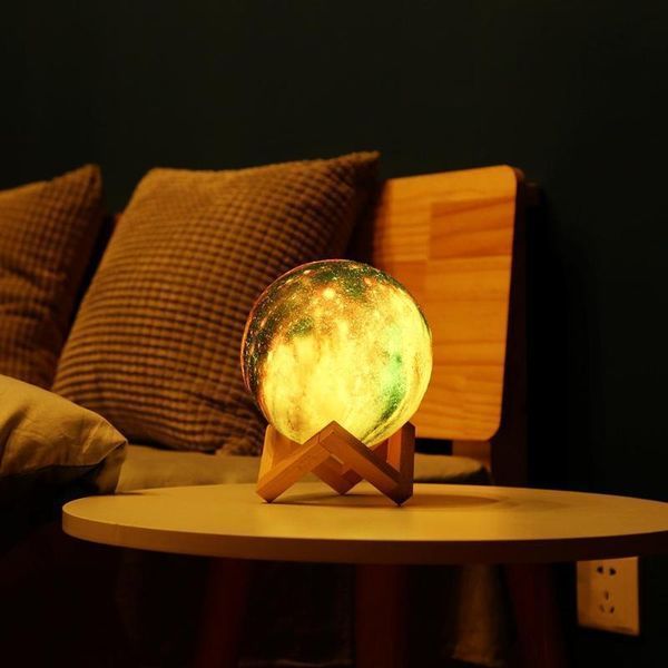 Лампа Луна 3D Moon Lamp, Настольный детский ночник луна Magic, 3D ночник светильник от сети 57721 фото