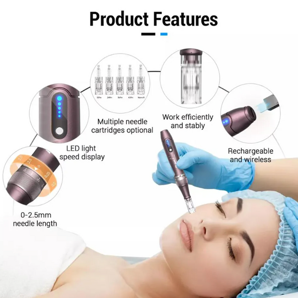 Набір Дермапен Dr. Pen Ultima A10 акумуляторний дермаштамп dermapen A10 + картриджі для дермапена 10 шт A101012H фото