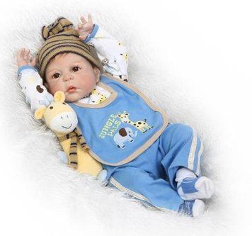 Силіконова Колекційна Лялька Реборн Reborn Хлопчик Льова ( Вінілова Лялька ) Висота 57 см Rerorn Doll фото