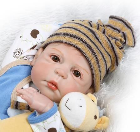 Силіконова Колекційна Лялька Реборн Reborn Хлопчик Льова ( Вінілова Лялька ) Висота 57 см Rerorn Doll фото
