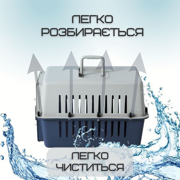 Контейнер Для Авиа Перевозок Животных Переноска Для Кошек и Собак с Металлическими Креплениями и Дверью + ТРК-002 фото