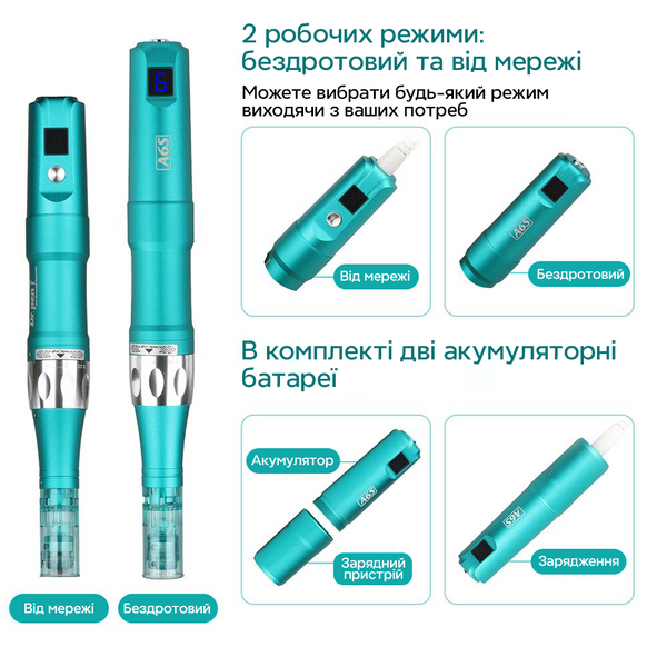 Набір дермапен Dr. Pen A6S + 20 картриджів для фракційної мезотерапії та мікронідлінгу A6S2011H фото