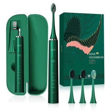 Електрична Звукова Зубна щітка Seago SG972 Sonic Доросла Зелена SG972 фото
