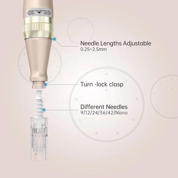 Набір дермапен Dr. Pen M5-C + 20 картриджів для фракційної мезотерапії та мікронідлінгу M5C2012Н фото