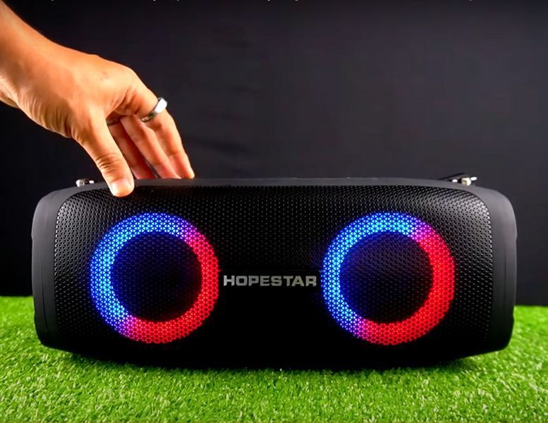 Портативна bluetooth колонка Hopestar a6 party Блютуз колонка хопстар led Бездротова hopestar 89 фото