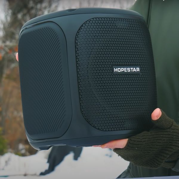 Блютуз колонка с подсветкой Hopestar Party 100 Беспроводная оригинальная колонка хопстар с микрофоном громкая 90 фото