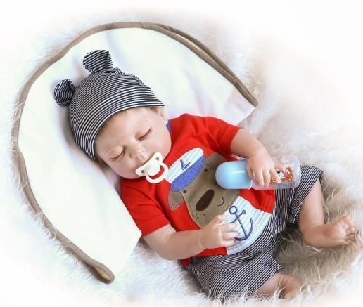 Силіконова Колекційна Лялька Реборн Reborn Хлопчик Кірюша (Вінілова Лялька) Висота 57 см Reborn Doll фото