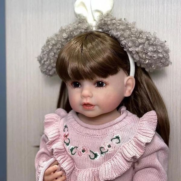 Силиконовая Коллекционная Кукла Реборн Reborn Девочка Лейла Полностью Анатомическая ( Виниловая Кукла ) Высота 55 см KR-LEILA фото