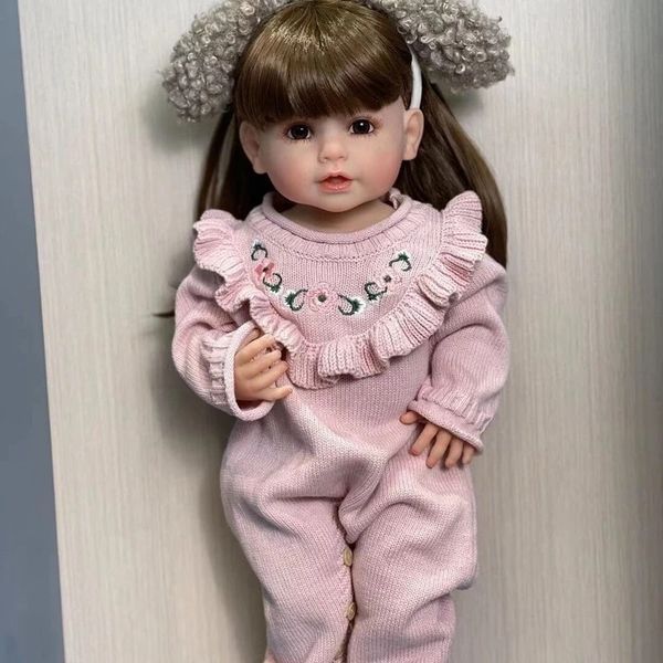 Силиконовая Коллекционная Кукла Реборн Reborn Девочка Лейла Полностью Анатомическая ( Виниловая Кукла ) Высота 55 см KR-LEILA фото