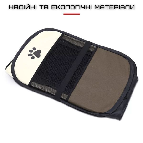 Манеж Для Собак и Кошек Переносной 65 см Сборный Вольер Для Котят и Щенков Водонепроницаемый Коричневый ZM1291 фото