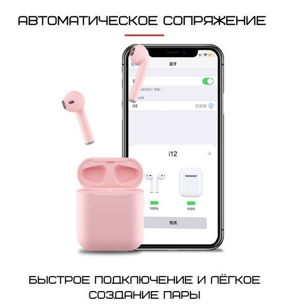 Навушники Вкладиші Бездротові З Вбудованим Чіпом JL D8 Inpods 12 Темно Сині Inpods 12 фото