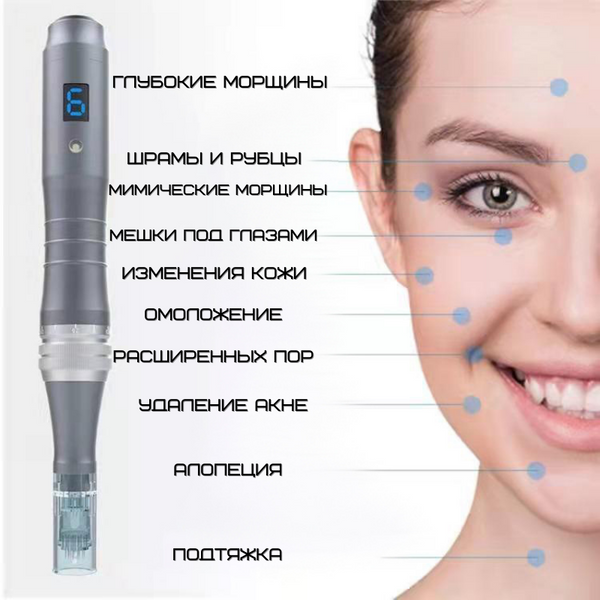 Набір дермапен Dr. Pen M8-C + 30 картриджів для фракційної мезотерапії та мікронідлінгу M8C3011H фото