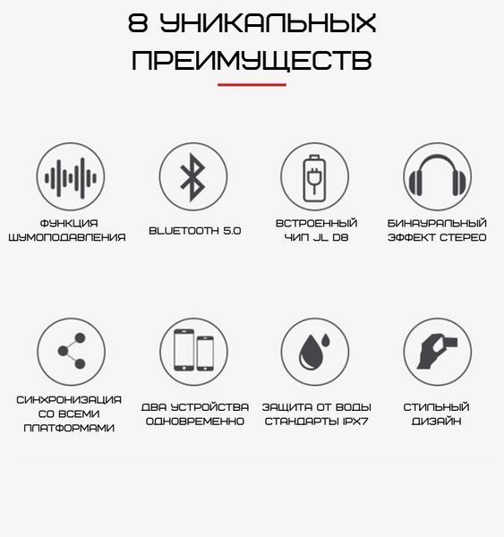 Бездротові Навушники Bluetooth З вбудованим чіпом JL D8 Inpods 12 Жовті Inpods 12 фото