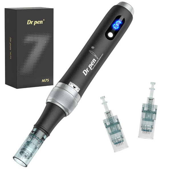 Набор дермапен Dr. Pen M7S Черный + 20 картриджей для фракционной мезотерапии и микронидлинга M7SB2011H фото