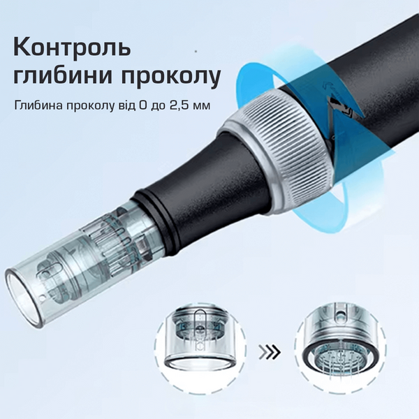 Набор дермапен Dr. Pen M7S Черный + 20 картриджей для фракционной мезотерапии и микронидлинга M7SB2011H фото