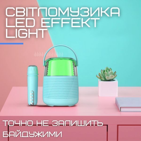 Беспроводная Мини Караоке Система Переносная Портативная Bluetooth Колонка + Функция Смены Голоса + LED У1 фото