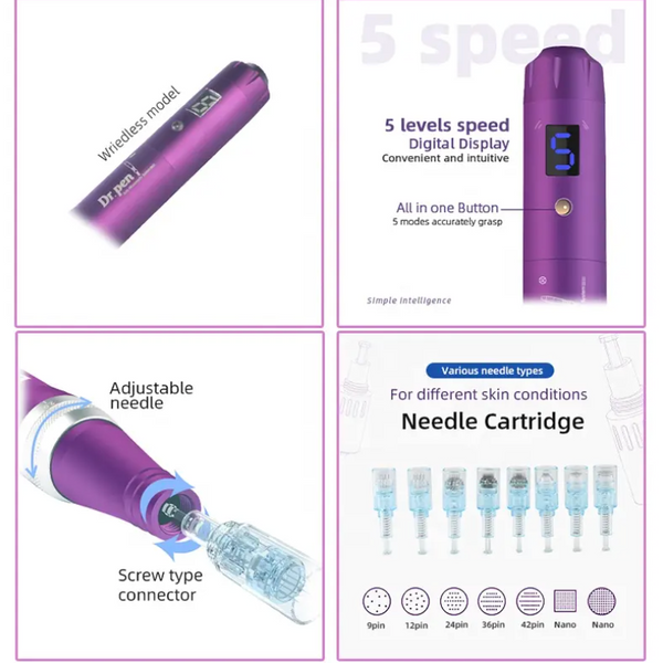 Дермапен Dr. Pen Ultima X5 з Акумулятором Дермаштамп для Фракційної Мезотерапії Електричний Мезороллер для Обличчя і Тіла X5 фото