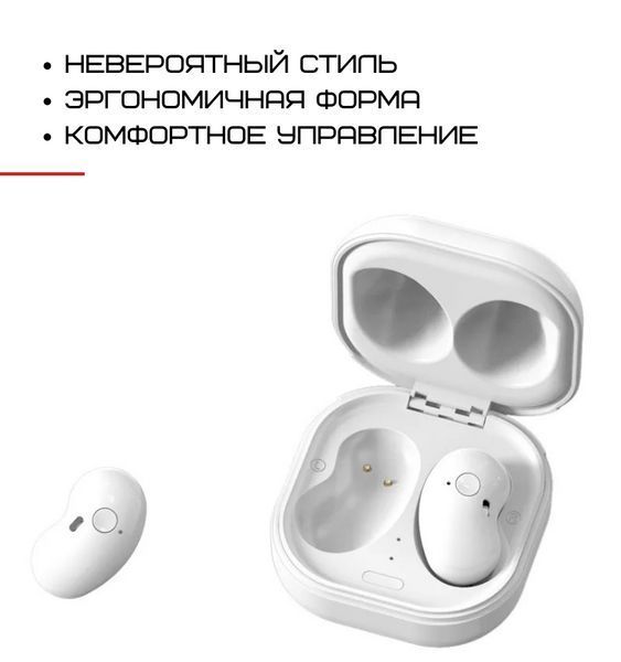 Бездротові Bluetooth Навушники Вкладиші З Вбудованим Чипом Langxun Білі S6 фото