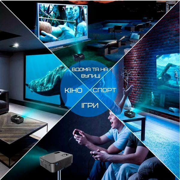 Портативный Проектор Cheerlux C9 Android 9.0 Full HD 1920*1080 P + WIFI + Bluetooth с Динамиками 3200Lm Проектор для дома Проектор для фильмов C9 Pro Android фото
