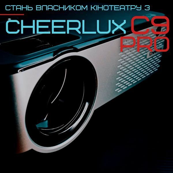 Портативный Проектор Cheerlux C9 Android 9.0 Full HD 1920*1080 P + WIFI + Bluetooth с Динамиками 3200Lm Проектор для дома Проектор для фильмов C9 Pro Android фото