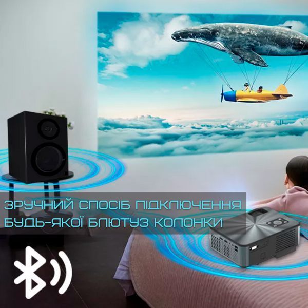 Портативный Проектор Cheerlux C9 Android 9.0 Full HD 1920*1080 P + WIFI + Bluetooth с Динамиками 3200Lm Проектор для дома Проектор для фильмов C9 Pro Android фото
