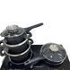 Набор кастрюль и сковорода с гранитным антипригарным покрытием Higher Kitchen HK-315 7 предметов черные HK315BLACK фото 2