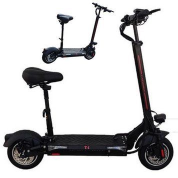 Електросамокат Crosser T4 10" 1000Вт, 12.5 Ач 48В круглий спідометр Складний електричний самокат 104 фото