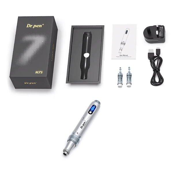 Набор дермапен Dr. Pen M7S Серый + 20 картриджей для фракционной мезотерапии и микронидлинга M7SG2011H фото