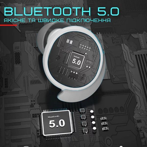 Бездротові Bluetooth Навушники Sainyer T20 TWS із Вбудованим Чіпом Bluetrum Білі T20 фото