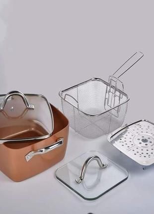 Сковородка-фритюрниця квадратная с крышкой TOP KITCHEN BN-8001 BN8001 фото