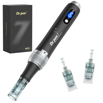 Набір  Дермапен Dr.Pen М7S  На Акумуляторі Чорний + картриджі для дермапена 10 шт M7SB1011H фото
